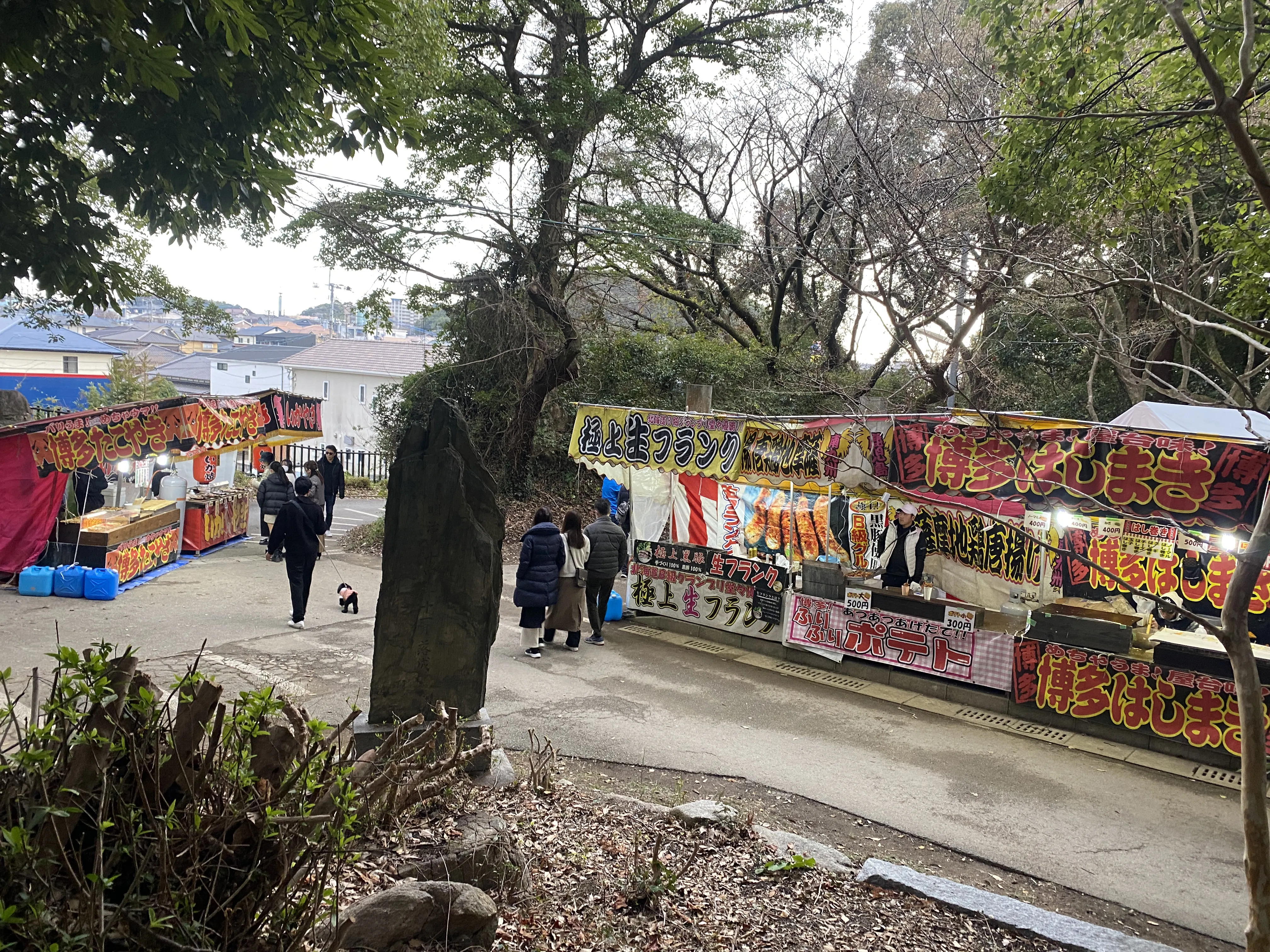 無料駐車場が広い筑紫神社へ初詣7